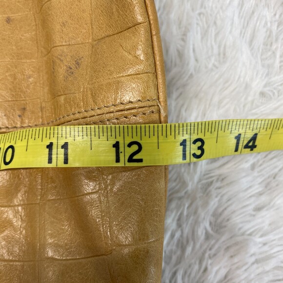 Roberta Gandolfi Italy Womens Tan Leather Braided Handle Large Tote Handbag - Picture 9 of 9